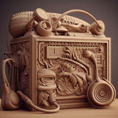 Patterns and decorations stl set radio 2 3d model